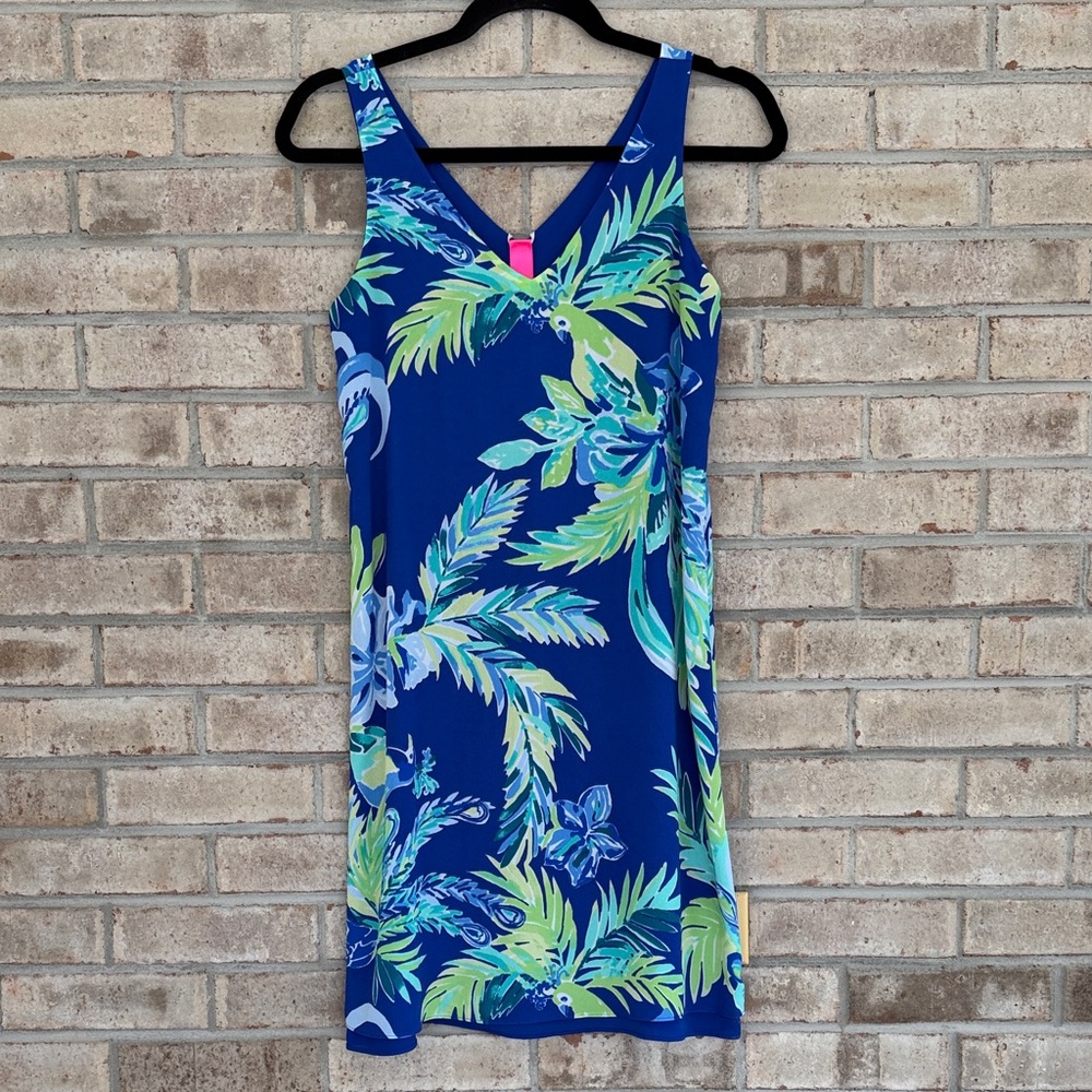 Lilly Pulitzer Blue and Green Tropical Reversible Dress